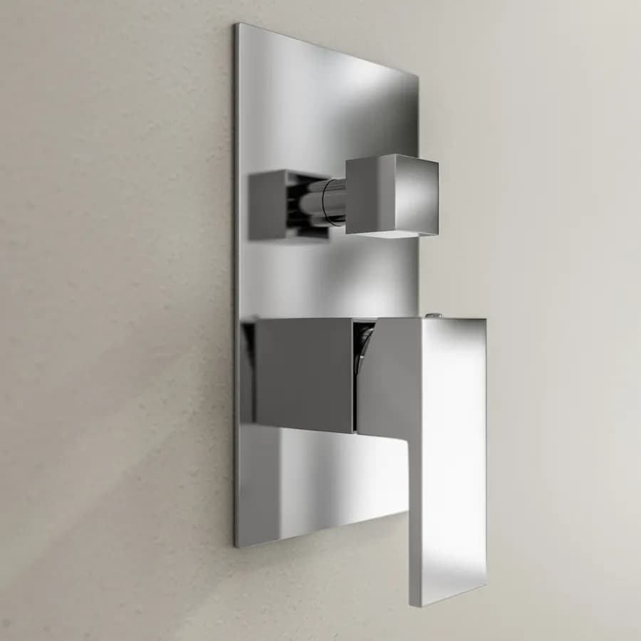 Set miscelatore lavabo alto e bidet con incasso doccia con deviatore cromo – Tiamat