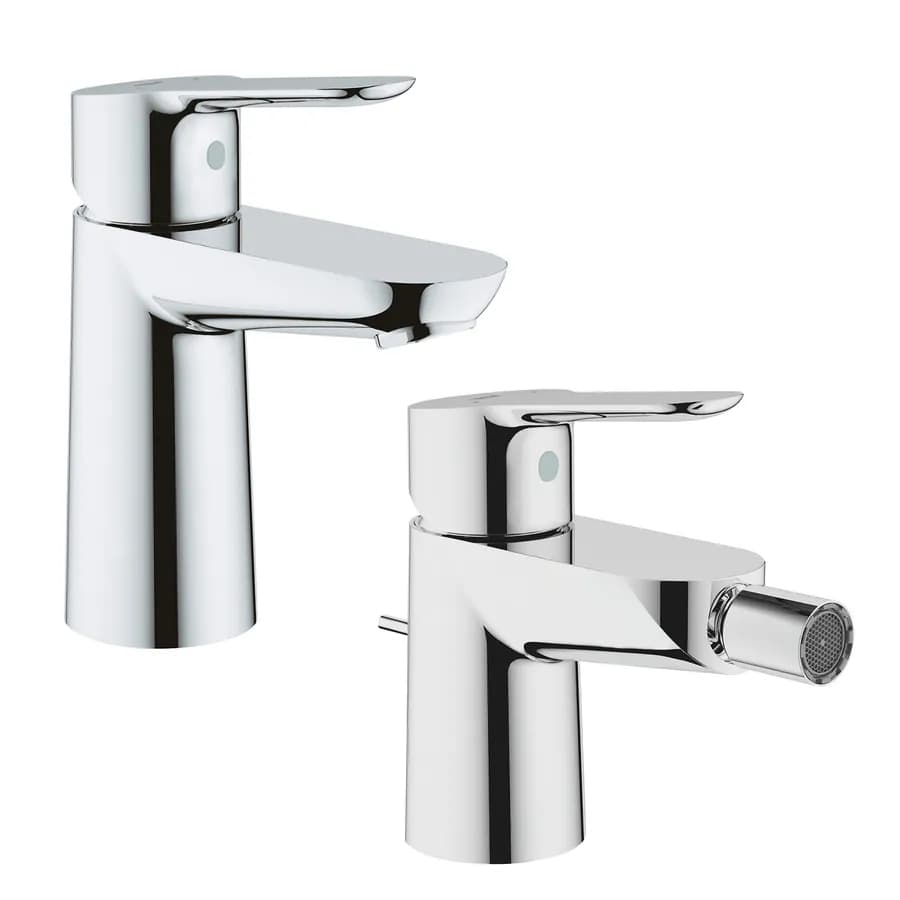 Set miscelatori GROHE Bauedge lavabo tg.S + bidet in ottone a risparmio idrico