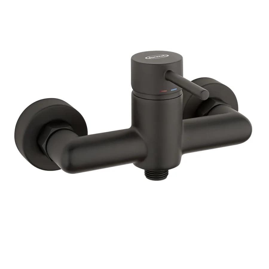 Set miscelatori lavabo + bidet + esterno doccia nero opaco Gun di Jacuzzi - Rubinetteria