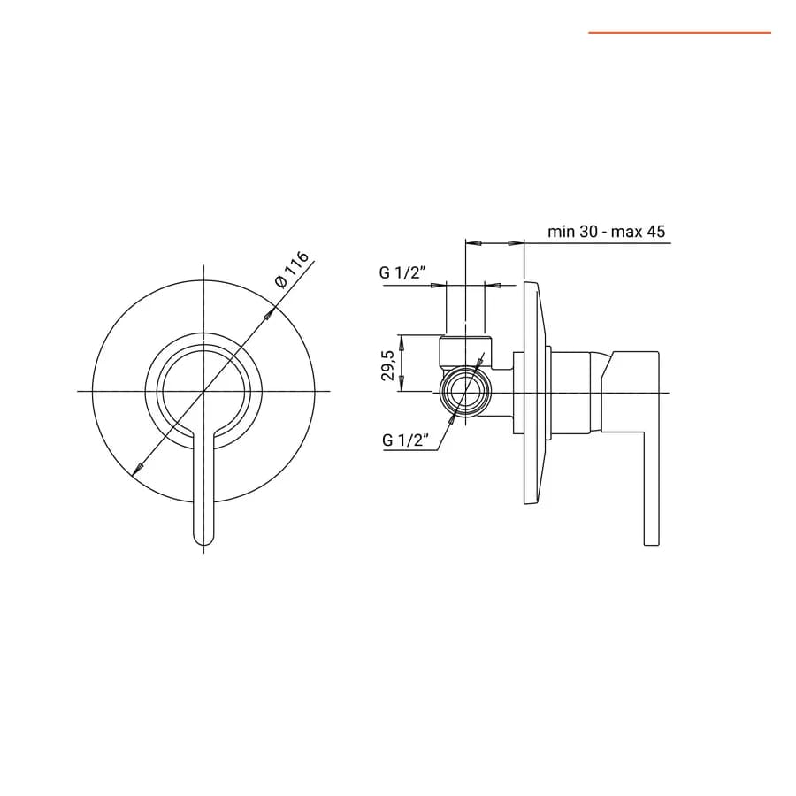 Set miscelatori lavabo + bidet + incasso doccia nero opaco Gun di Jacuzzi - Rubinetteria