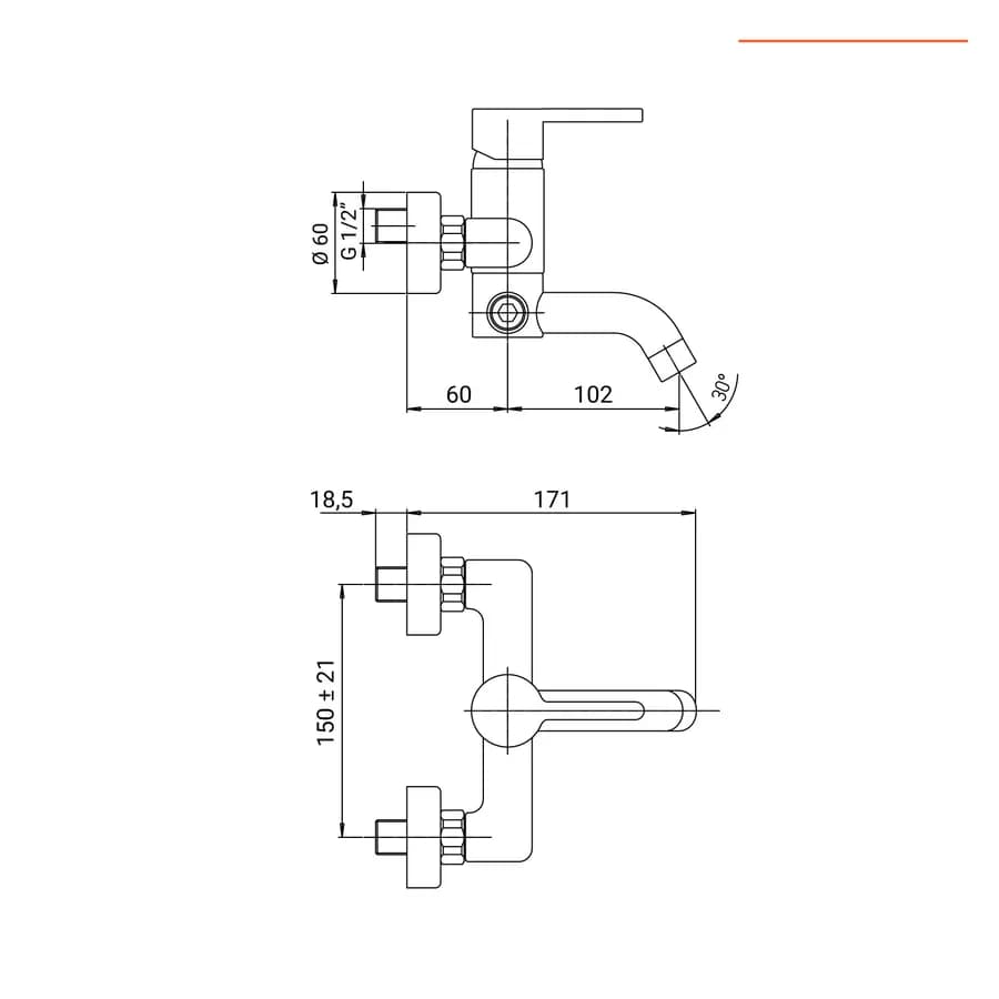 Set miscelatori lavabo + bidet + vasca con accessori nero opaco Gun di Jacuzzi - Rubinetteria