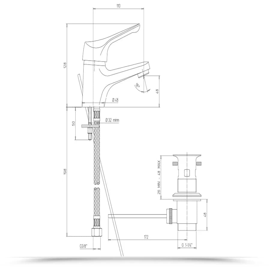 Set miscelatori Paini Pilot lavabo bidet e gruppo vasca