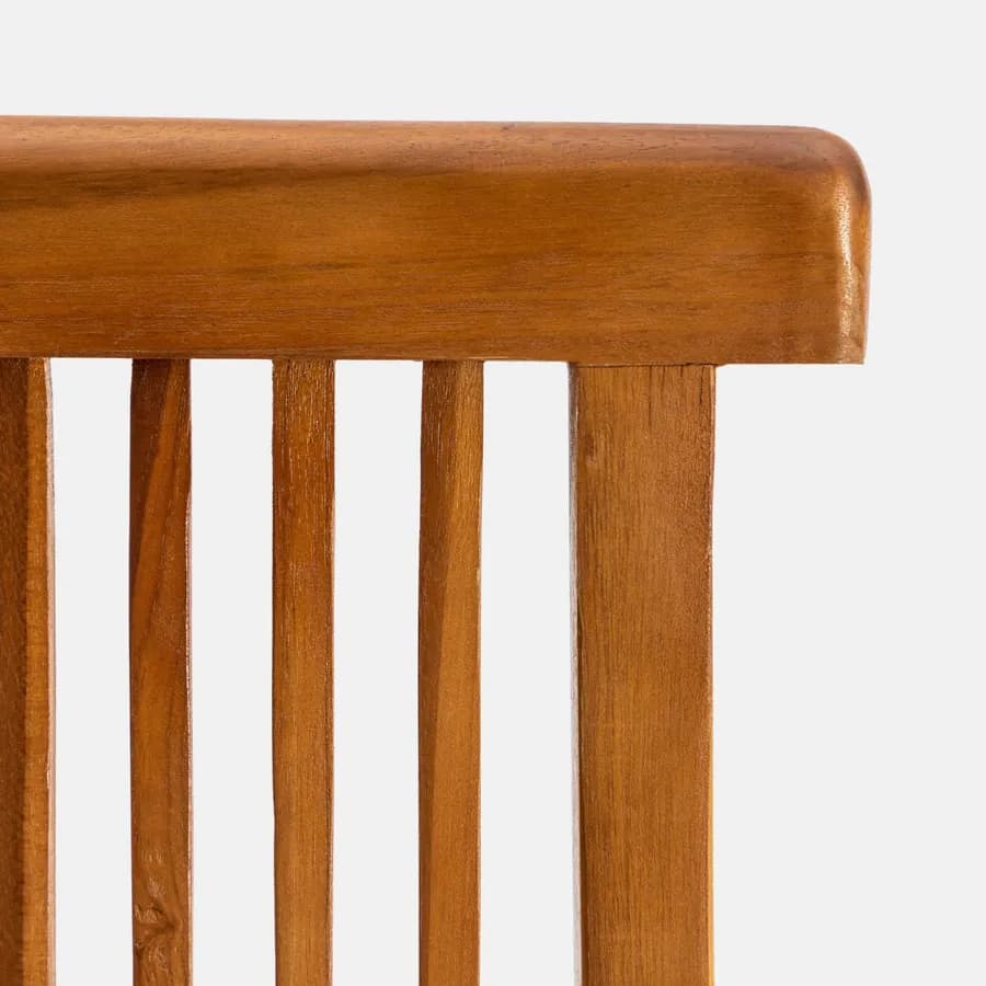 Set pranzo tavolo 120/170x120 cm e 4 sedie con braccioli in legno teak - Louis