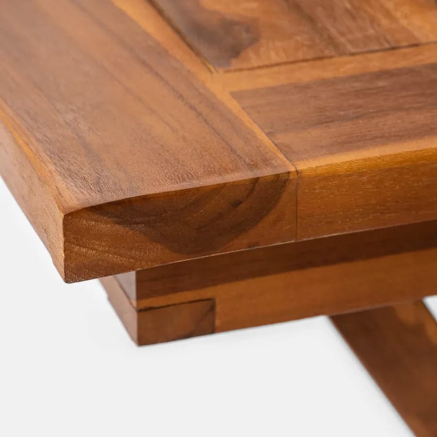 Set pranzo tavolo 120x70 cm e 4 sedie in legno teak - Louis