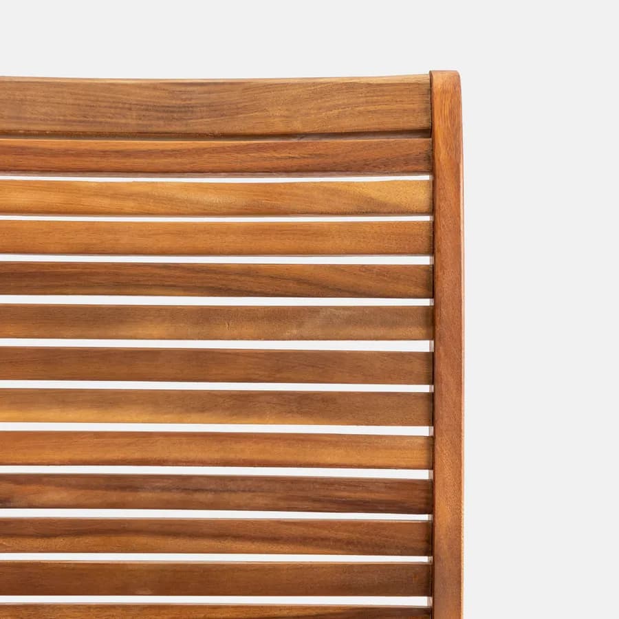 Set pranzo con tavolo 115x70 cm e 4 sedie pieghevoli in legno di acacia - Paja