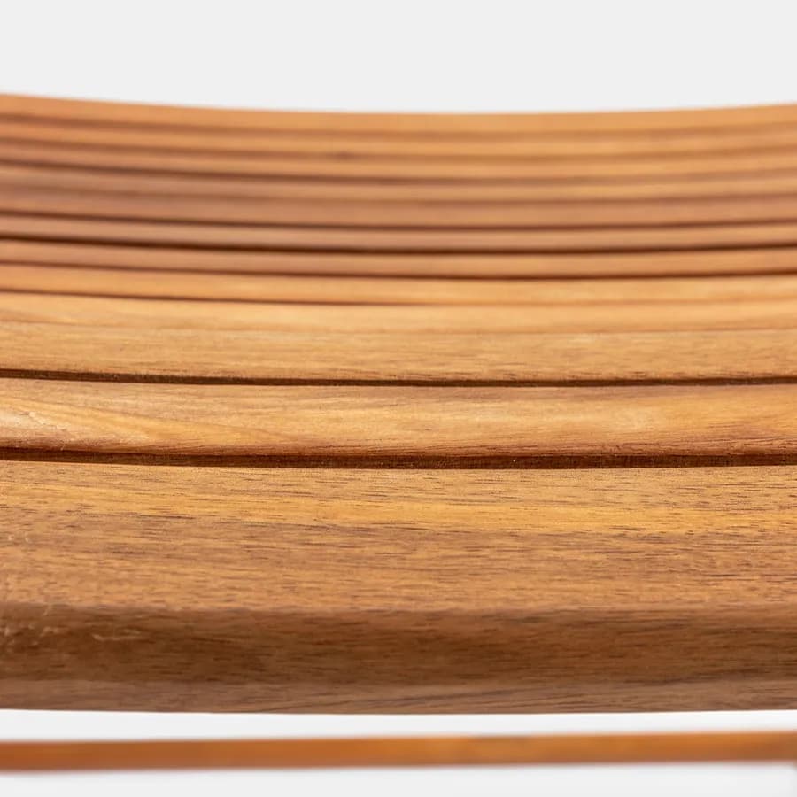 Set pranzo con tavolo 115x70 cm e 4 sedie pieghevoli in legno di acacia - Paja