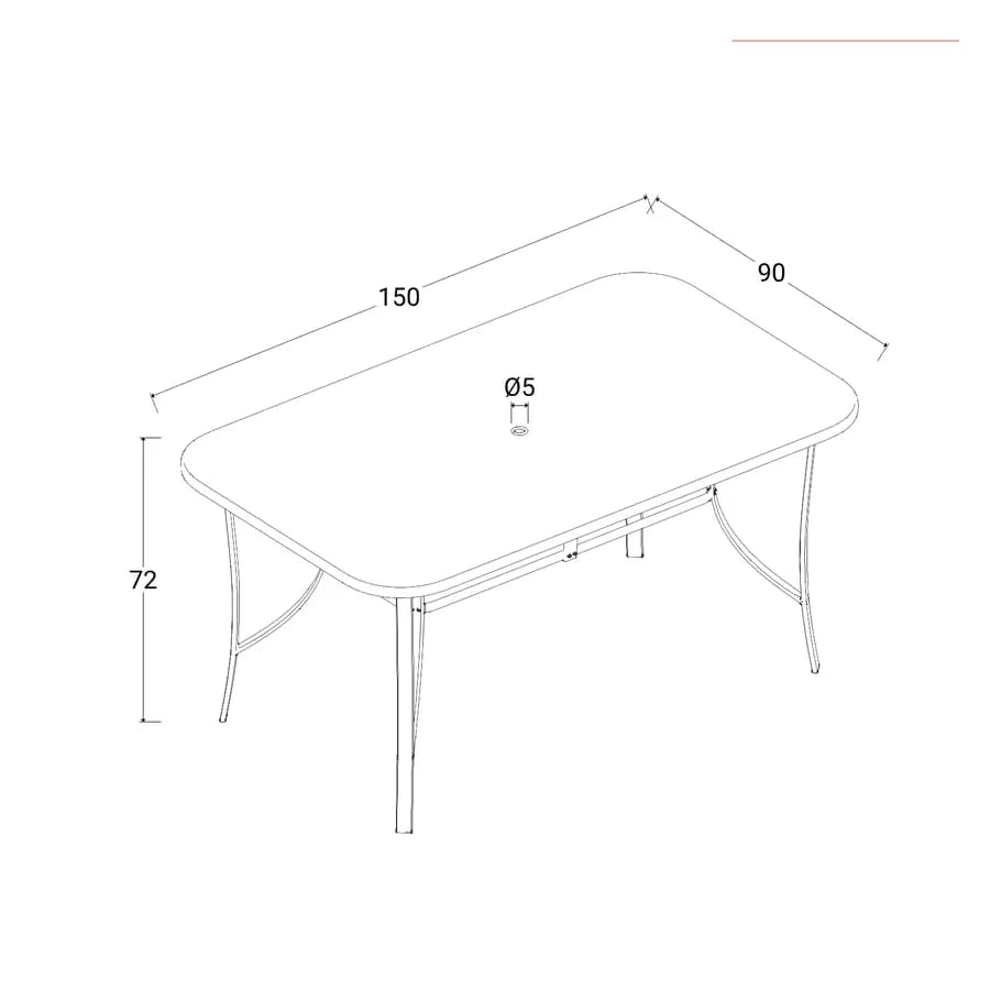 Set pranzo tavolo 150x90 cm e 4 sedie con braccioli in acciaio e textilene antracite - Ninfa