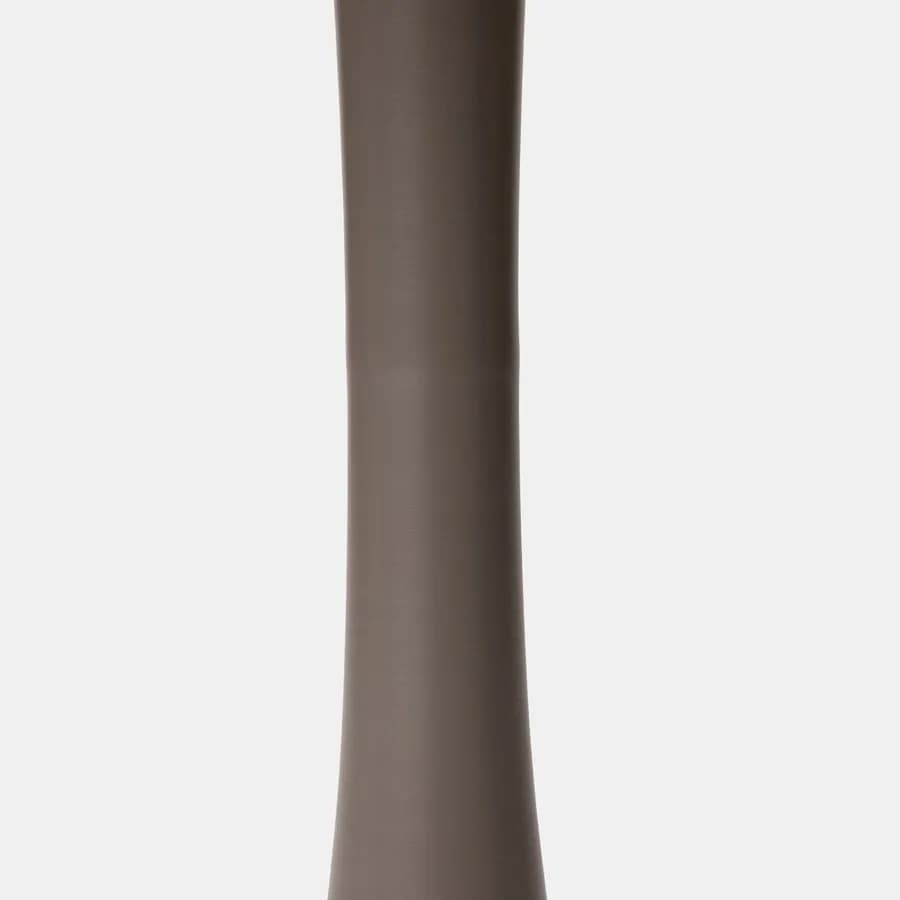 Set pranzo con tavolo rotondo 80 cm e 4 sedie impilabili in polipropilene cacao - Tulipano