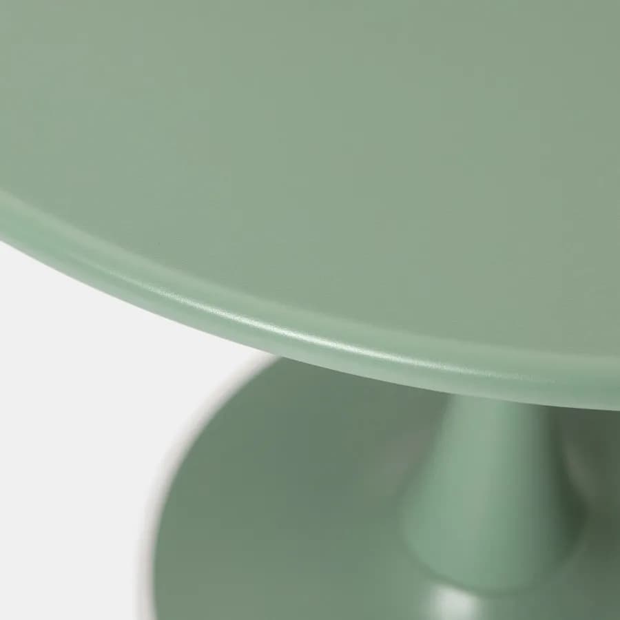 Set pranzo con tavolo rotondo 80 cm e 4 sedie impilabili in polipropilene verde giada - Tulipano
