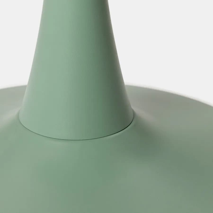 Set pranzo con tavolo rotondo 80 cm e 4 sedie impilabili in polipropilene verde giada - Tulipano