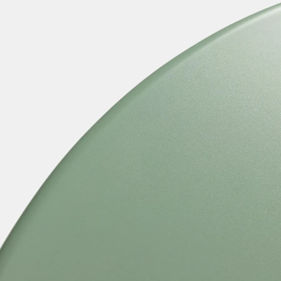 Set pranzo con tavolo rotondo 80 cm e 4 sedie impilabili in polipropilene verde giada - Tulipano