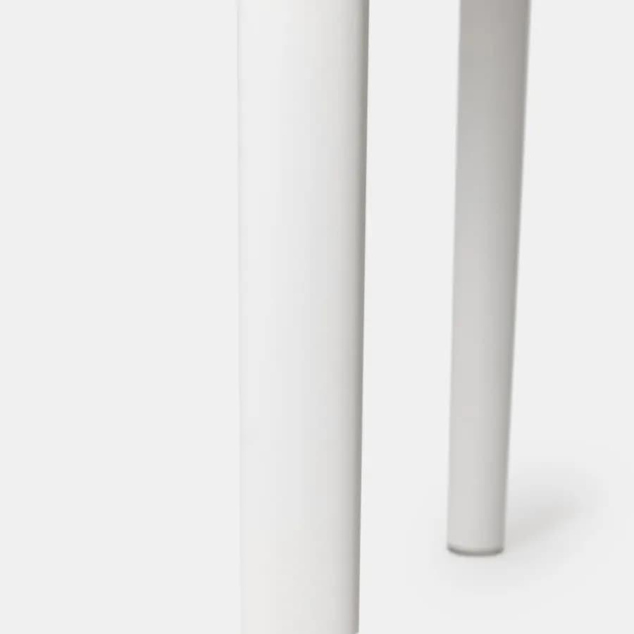 Set pranzo da giardino con tavolo 80x80 cm e 4 sedie in polipropilene bianco - Qalis