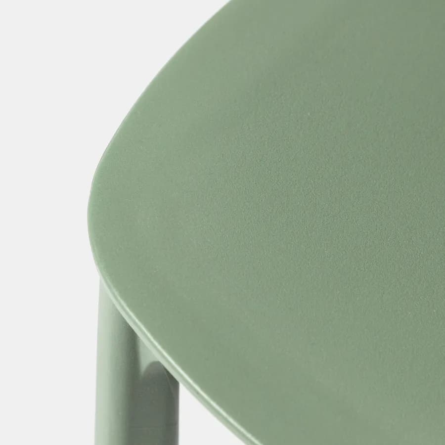 Set pranzo da giardino con tavolo 80x80 cm e 4 sedie in polipropilene verde salvia - Qalis