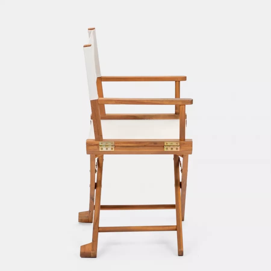 Set pranzo tavolo rotondo 100 cm e 4 sedie regista ecrù in legno di acacia - Paja