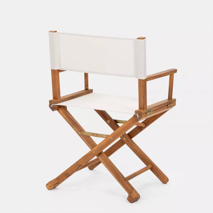 Set pranzo tavolo rotondo 100 cm e 4 sedie regista ecrù in legno di acacia - Paja