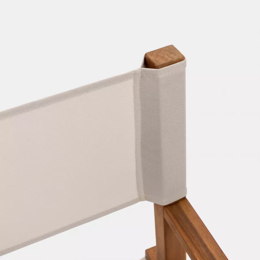 Set pranzo tavolo rotondo 100 cm e 4 sedie regista ecrù in legno di acacia - Paja