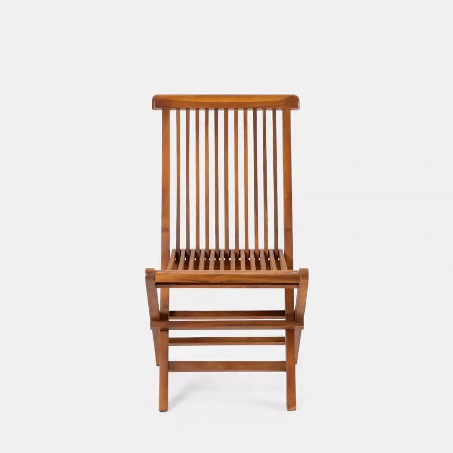 Set pranzo tavolo pieghevole 80x80 cm e 2 sedie in legno teak - Louis