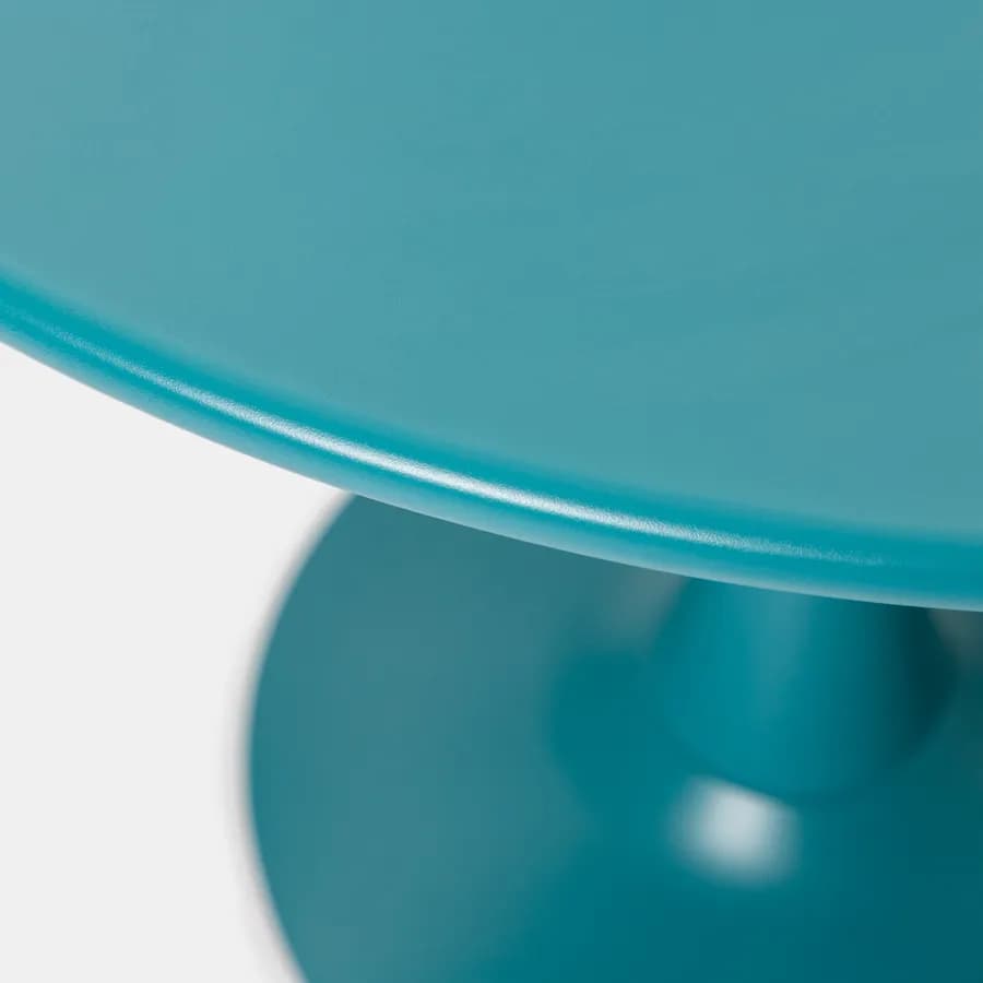 Set pranzo tavolo rotondo 100 cm e 4 sedie impilabili in polipropilene blu maldive - Tulipano