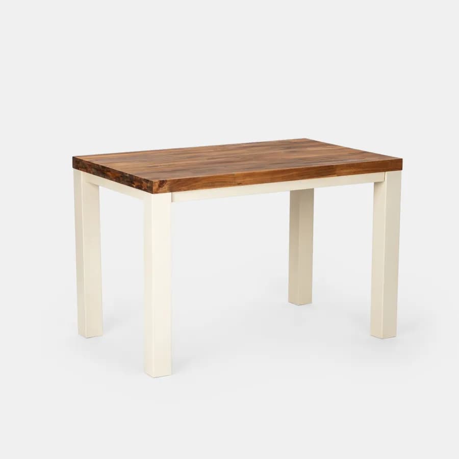 Set pranzo tavolo 115x70 cm e 4 sedie pieghevoli con braccioli in legno di acacia e corda tortora - Yadira