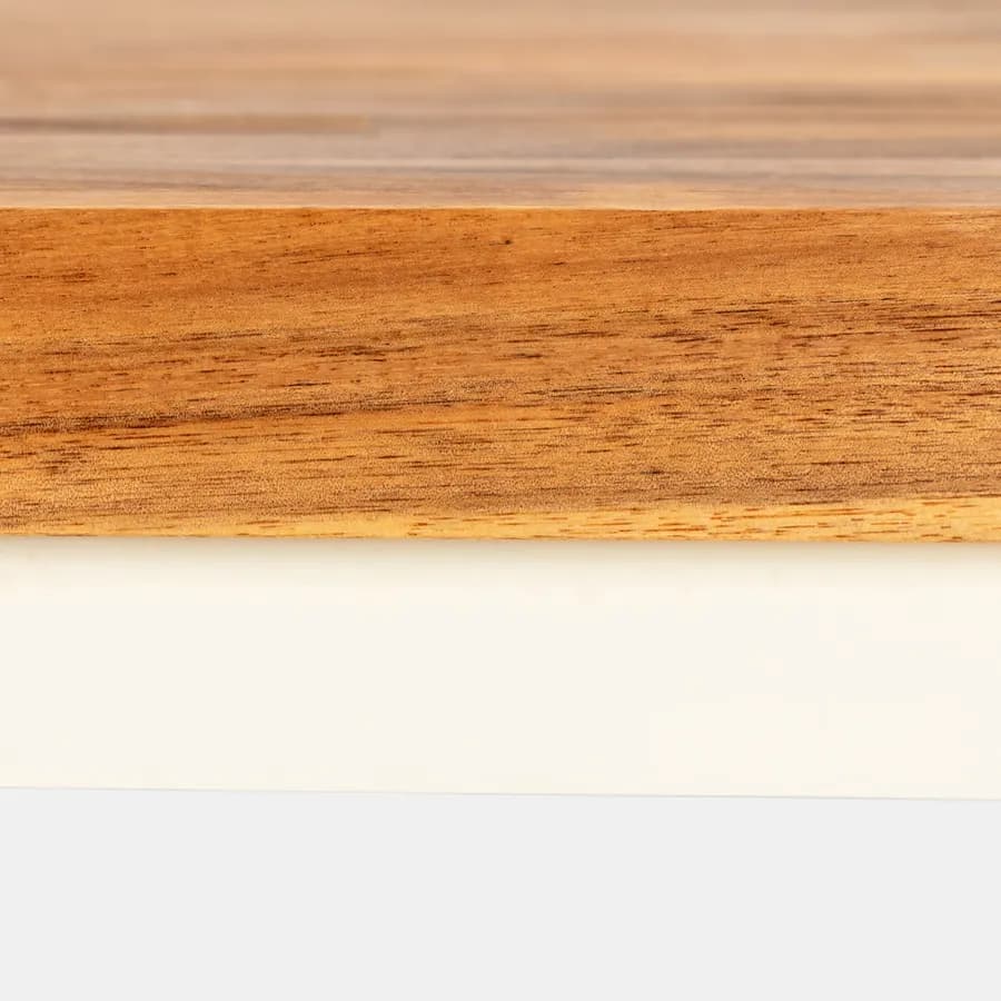 Set pranzo tavolo 115x70 cm e 4 sedie con braccioli in legno di acacia - Paja
