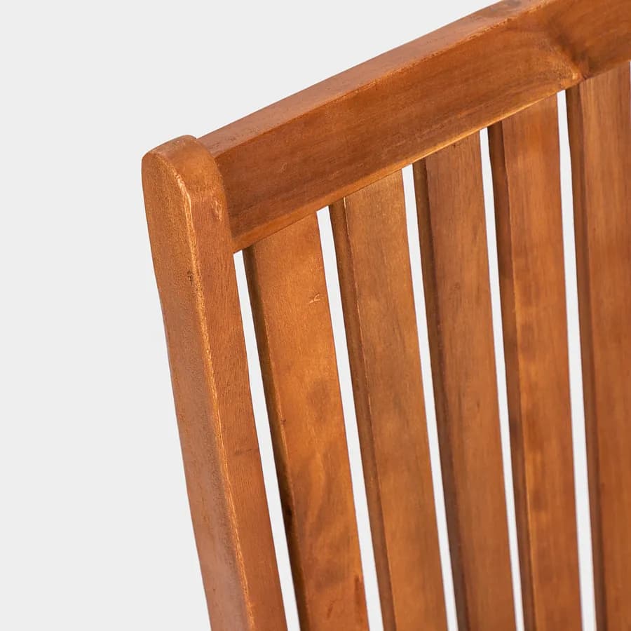 Set pranzo tavolo 115x70 cm e 4 sedie con braccioli regolabili in legno di acacia - Paja