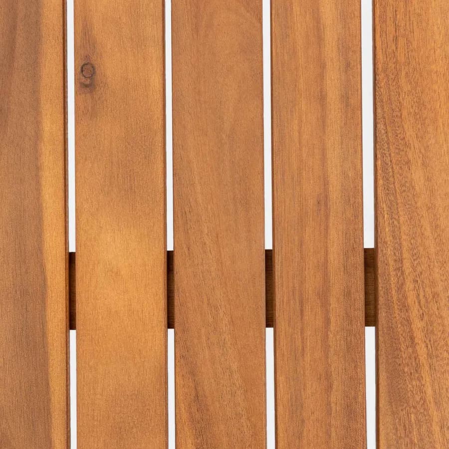 Set pranzo tavolo 160x80 cm e 4 sedie con braccioli in legno di acacia - Paja