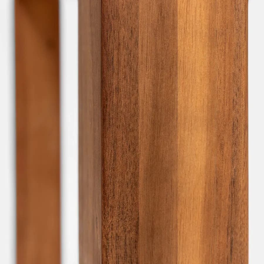 Set pranzo tavolo 160x80 cm e 4 sedie con braccioli in legno di acacia - Paja