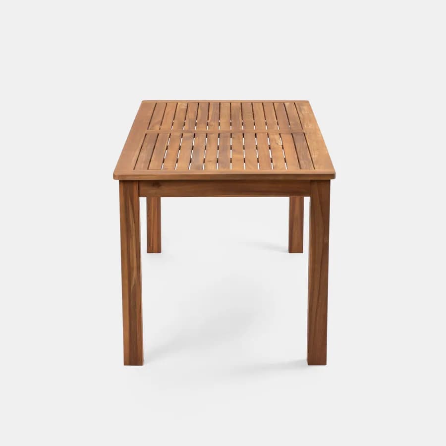 Set pranzo tavolo 160x80 cm e 4 sedie con braccioli in legno di acacia - Paja