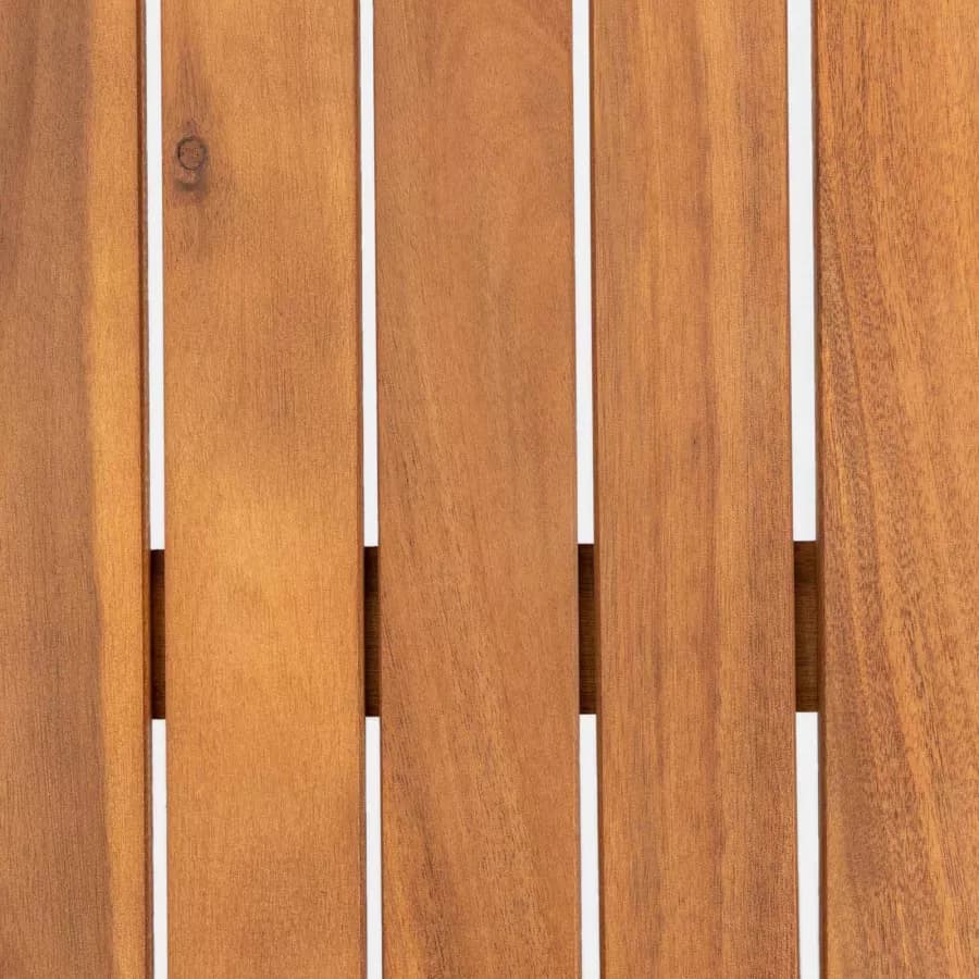 Set pranzo tavolo 160x80 cm e 4 sedie con braccioli regolabili in legno di acacia - Paja
