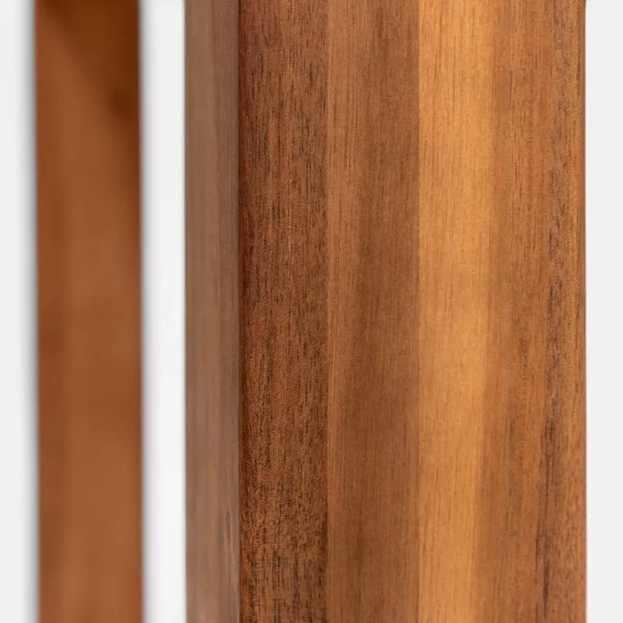 Set pranzo tavolo 160x80 cm e 4 sedie pieghevoli in legno di acacia - Paja