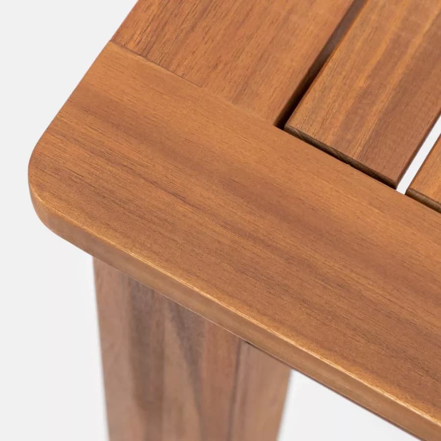 Set pranzo tavolo 160x80 cm e 4 sedie pieghevoli in legno di acacia - Paja