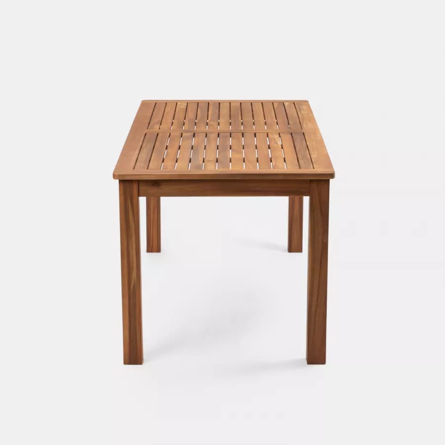 Set pranzo tavolo 160x80 cm e 4 sedie pieghevoli in legno di acacia - Paja