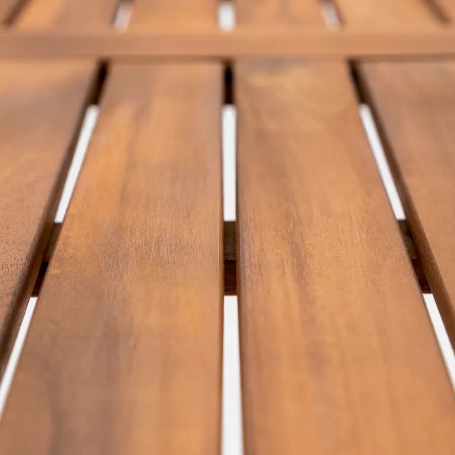Set pranzo tavolo 160x80 cm e 4 sedie pieghevoli in legno di acacia - Paja