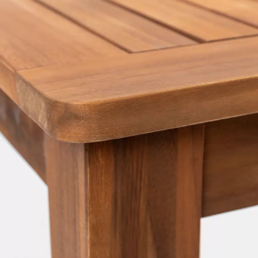 Set pranzo tavolo 160x80 cm e 4 sedie pieghevoli in legno d'acacia - Paja