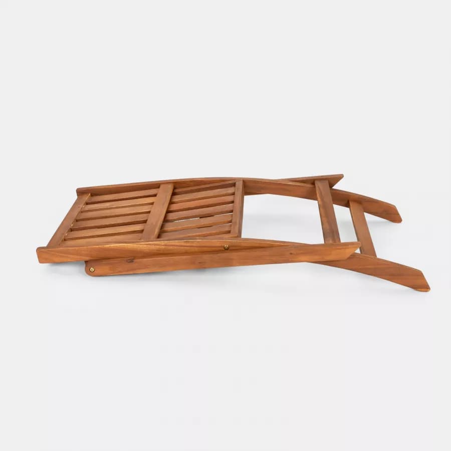 Set pranzo tavolo 160x80 cm e 4 sedie pieghevoli in legno d'acacia - Paja