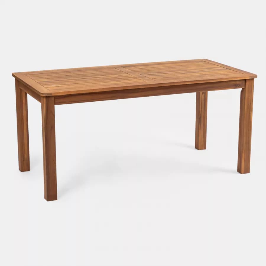 Set pranzo con tavolo 160x80 cm con 4 sedie pieghevoli in legno di acacia - Paja