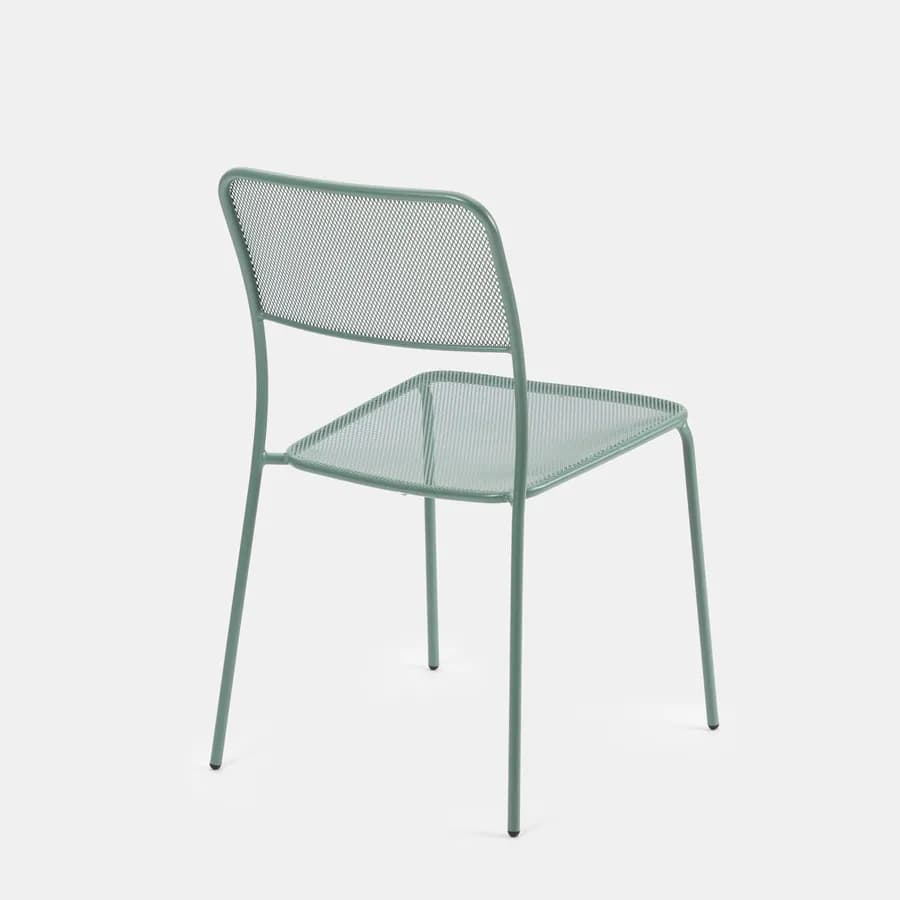 Set bistrot tavolo 60x60 cm e 2 sedie in acciaio verde marino - Faber