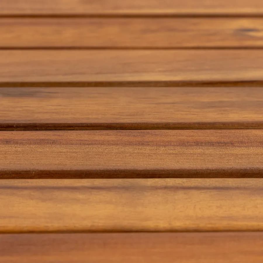 Set bistrot tavolo 60x60 cm e 2 sedie con braccioli in legno di acacia - Paja