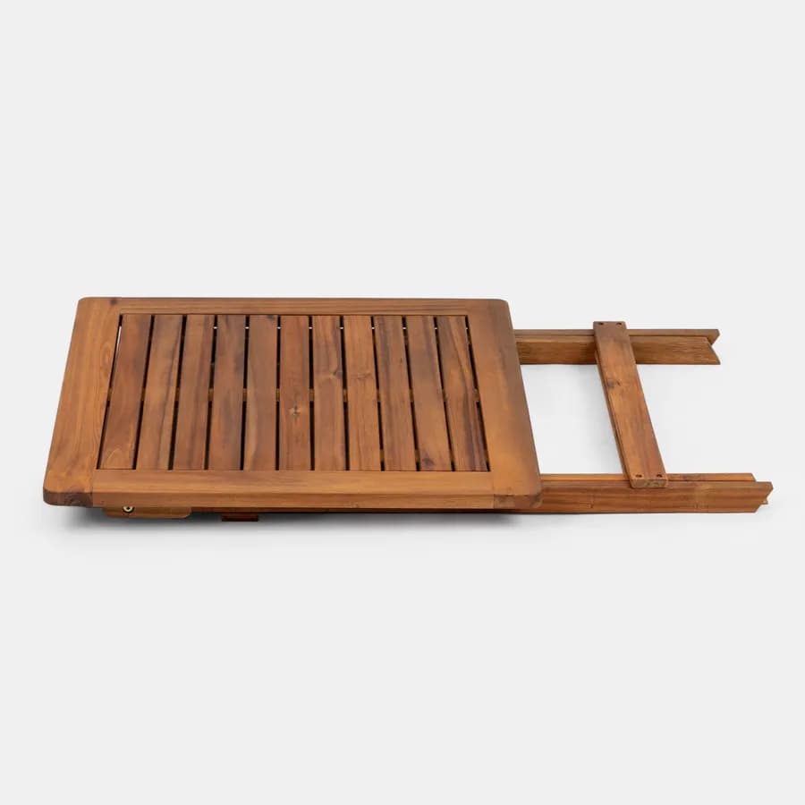 Set bistrot con tavolo 60x60 cm e 2 sedie pieghevoli in legno di acacia - Paja
