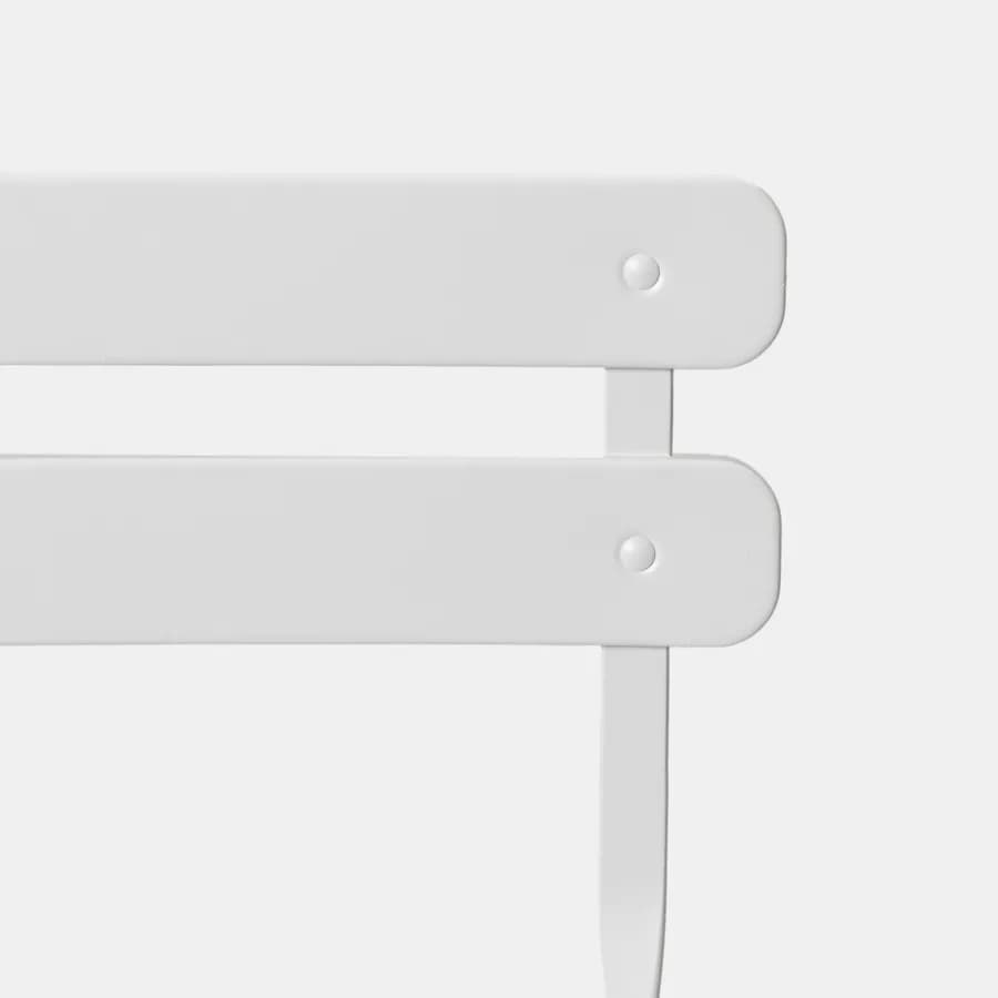 Set pranzo pieghevole tavolo 110x70 cm e 4 sedie in metallo bianco - Atelier