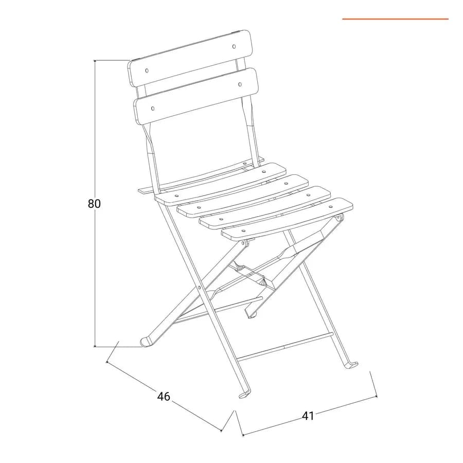 Set pranzo pieghevole tavolo 110x70 cm e 4 sedie in metallo bianco - Atelier