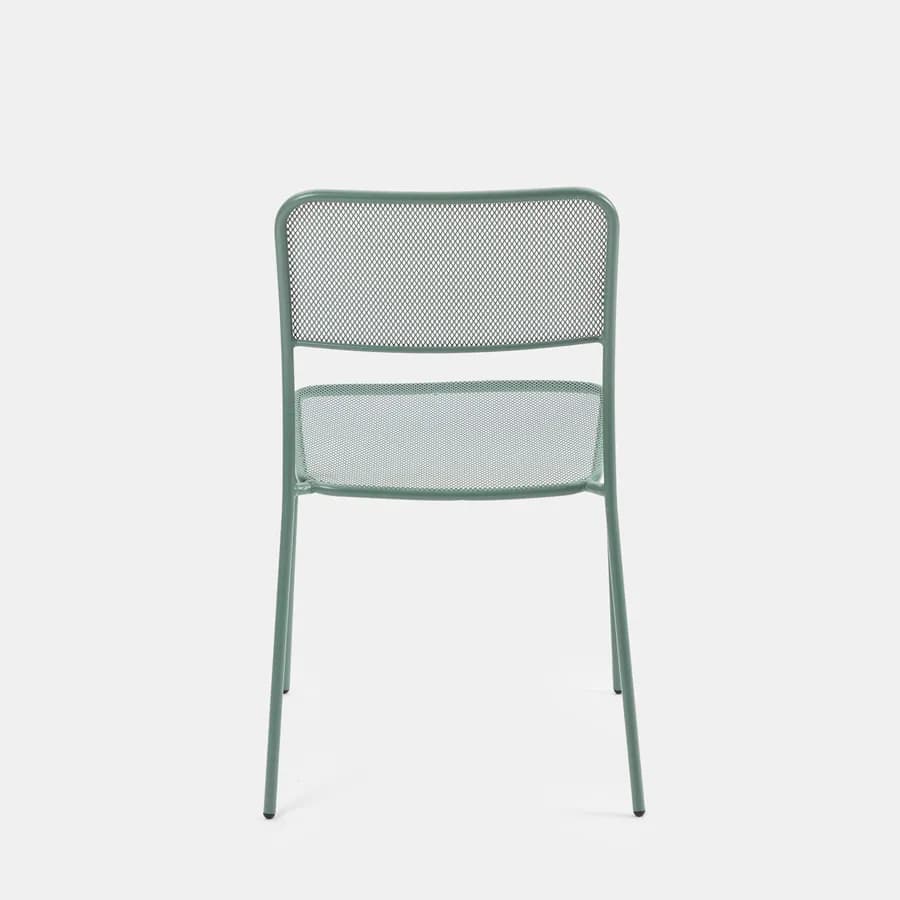 Set bistrot tavolo 70x70 cm e 2 sedie in acciaio verde marino - Faber