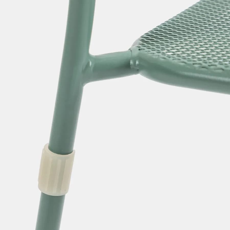 Set bistrot tavolo 70x70 cm e 2 sedie in acciaio verde marino - Faber