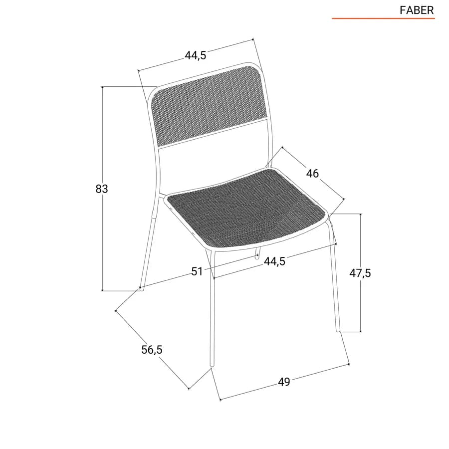 Set bistrot tavolo 70x70 cm e 2 sedie in acciaio verde marino - Faber