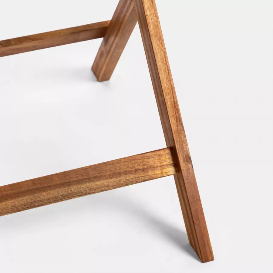 Set bistrot con tavolo pieghevole 70x70 cm e 2 sedie pieghevoli in legno di acacia - Paja