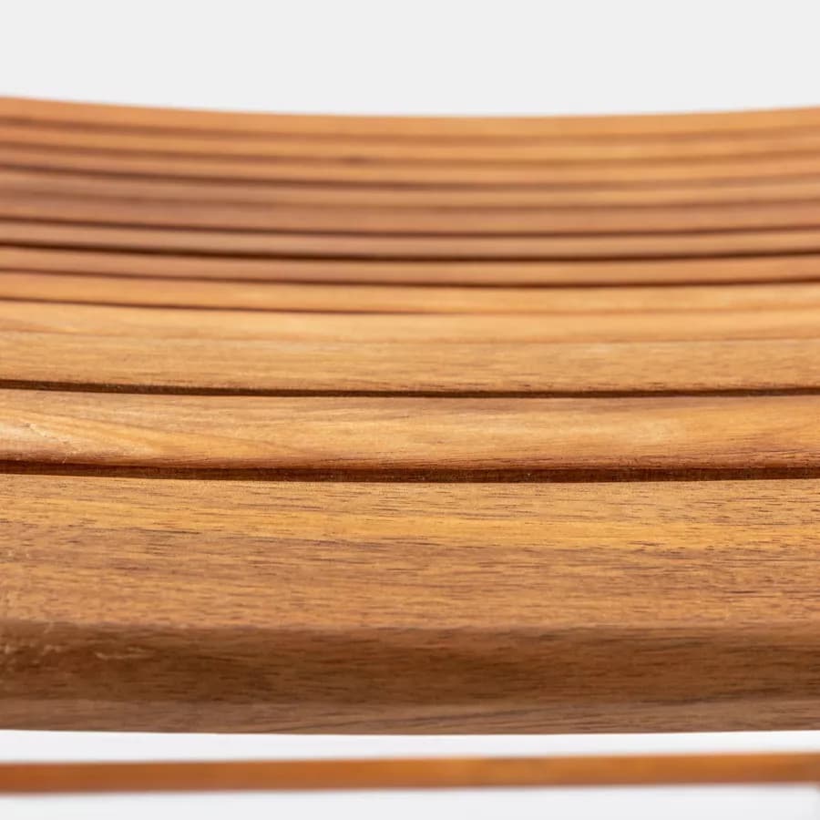 Set bistrot con tavolo 70x70 cm e 2 sedie pieghevoli in legno di acacia - Paja