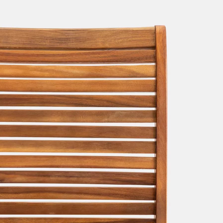 Set bistrot con tavolo 70x70 cm e 2 sedie pieghevoli in legno di acacia - Paja