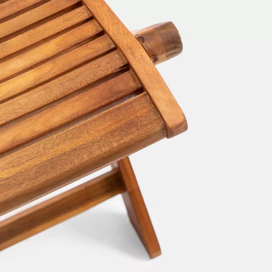 Set bistrot con tavolo 70x70 cm e 2 sedie pieghevoli in legno di acacia - Paja