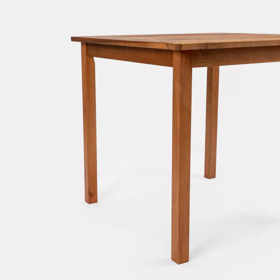 Set pranzo con tavolo 80x80 cm e 4 sedie pieghevoli in legno di acacia - Paja