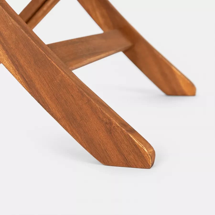 Set pranzo con tavolo 80x80 cm con 4 sedie pieghevoli in legno di acacia - Paja